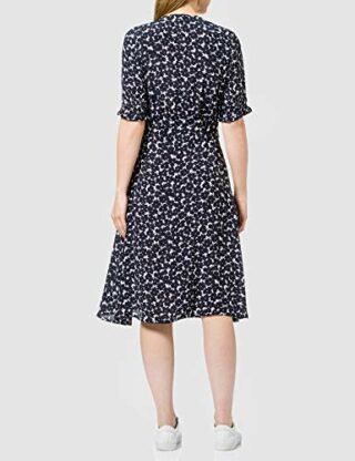 Tommy Hilfiger Wickelkleid aus Viscose, Crepe, Blau