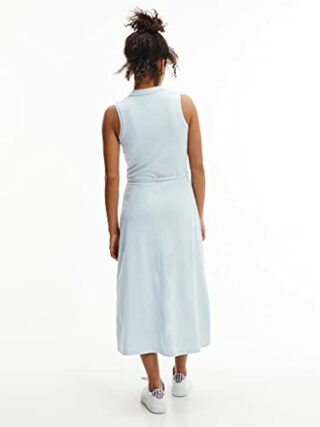 Tommy Hilfiger Ww0ww30498 Midi Kleid, Blau