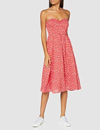 Tommy Jeans Tjw Bandeau Sommerkleid, Rot