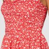 Tommy Jeans Tjw Bandeau Sommerkleid, Rot