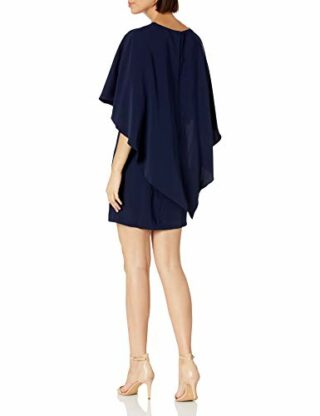 Trina Turk Cape Back Abendkleid, Schwarz