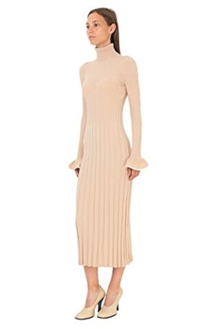 Twinset de Canalé Ausgestelltes Kleid mit Stehkragen 212TP3023, Beige