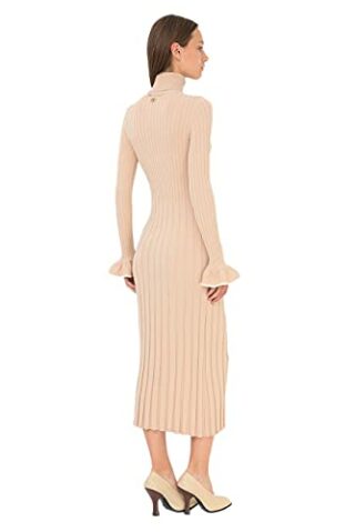 Twinset de Canalé Ausgestelltes Kleid mit Stehkragen 212TP3023, Beige
