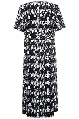 Ulla Popken Oversized Slinky-Jersey Midikleid, Blau