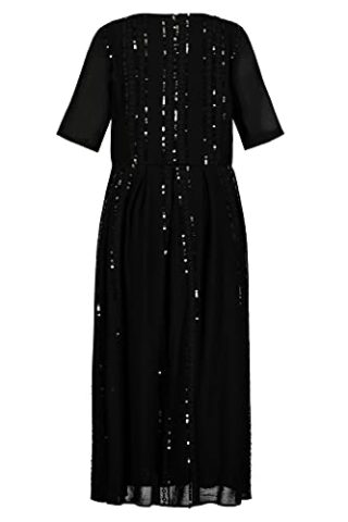 Ulla Popken Plus Size Abendkleid, Schwarz
