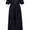Ulla Popken Plus Size Maxikleid, Blau
