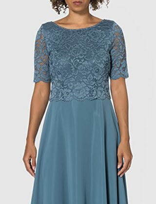 Vera Mont 0113/4825 A-Linien-Kleid, Blau