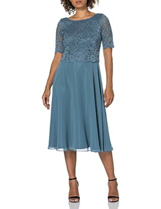 Vera Mont 0113/4825 A-Linien-Kleid, Blau