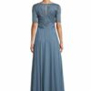 Vera Mont 0121/4825 Cocktailkleid mit Spitze, Blau