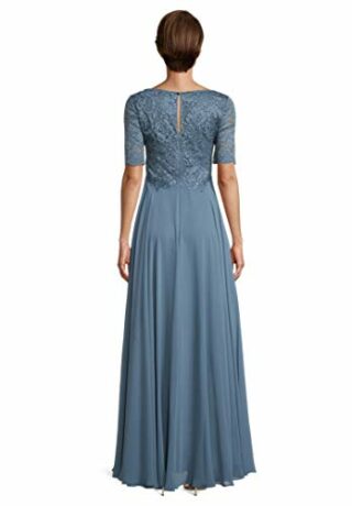 Vera Mont 0121/4825 Cocktailkleid mit Spitze, Blau