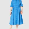 Vera Mont 4392/4177 Hemdblusenkleid, Blau