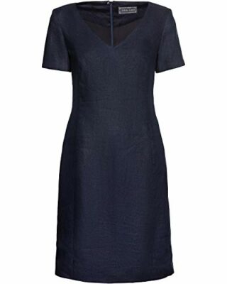 White Label Leinenkleid mit Kurzarm, Weiß