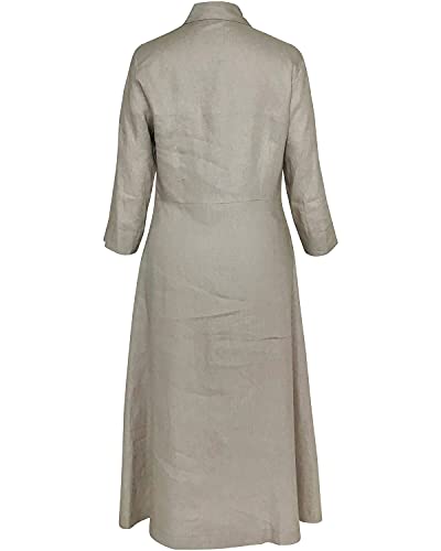 White Label Midi Leinenkleid, Weiß White Label Midi Leinenkleid, Weiß