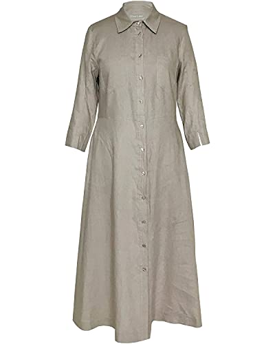 White Label Midi Leinenkleid, Weiß White Label Midi Leinenkleid, Weiß