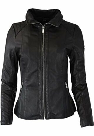 Carlo Colucci Raven Lederjacke, Schwarz