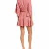 findersKEEPERS Heat Wave Minikleid mit V-Ausschnitt, Pink