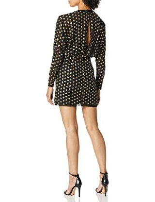 findersKEEPERS Moonlight Sequin Langarm Minikleid, Schwarz