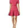 findersKEEPERS Sangria Mini Partykleid, Kurzarm, Rot