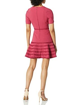 findersKEEPERS Sangria Mini Partykleid, Kurzarm, Rot