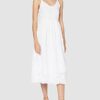 rich&royal Anglaise A-Linien-Kleid mit Stickerei, Weiß