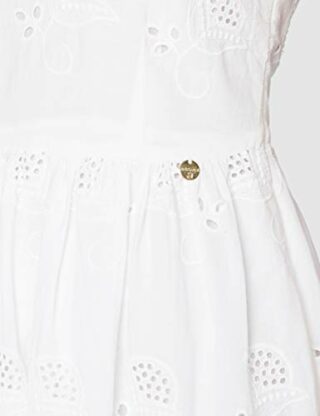 rich&royal Anglaise A-Linien-Kleid mit Stickerei, Weiß