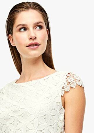 s.Oliver BLACK LABEL 155.10.005.20.200.2038224 Abendkleid, Weiß