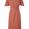 s.Oliver BLACK LABEL A-Linien-Kleid mit Raffung, Orange