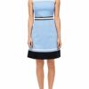 s.Oliver BLACK LABEL Abendkleid mit Blockstreifen, Blau