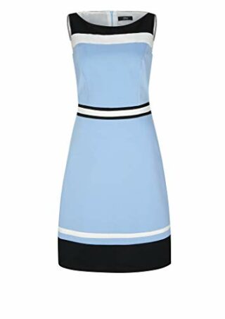 s.Oliver BLACK LABEL Abendkleid mit Blockstreifen, Blau