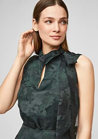 s.Oliver BLACK LABEL Ausgestelltes Kleid, Grün