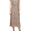 s.Oliver BLACK LABEL Ausgestelltes Kleid aus Chiffon, Beige