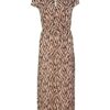 s.Oliver BLACK LABEL Ausgestelltes Kleid aus Chiffon, Beige