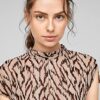 s.Oliver BLACK LABEL Ausgestelltes Kleid aus Chiffon, Beige