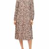 s.Oliver BLACK LABEL Ausgestelltes Stufenkleid mit MusterAOP, Beige