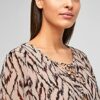 s.Oliver BLACK LABEL Ausgestelltes Stufenkleid mit MusterAOP, Beige