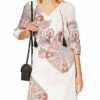 s.Oliver BLACK LABEL Boho Chic Etuikleid mit Blumenmuster, Beige