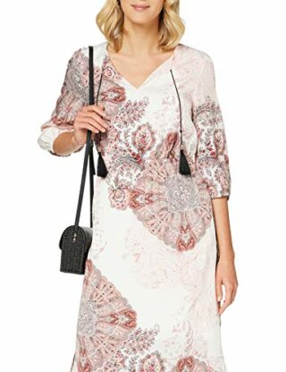 s.Oliver BLACK LABEL Boho Chic Etuikleid mit Blumenmuster, Beige