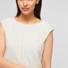 s.Oliver BLACK LABEL Etuikleid mit Ziernaht, Weiß