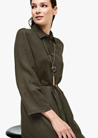 s.Oliver BLACK LABEL Hemdkleid aus Leinenmix, Grün