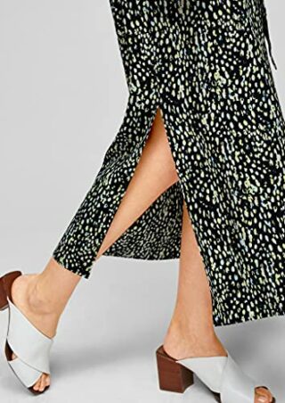 s.Oliver BLACK LABEL Maxikleid aus Viskose, Blau