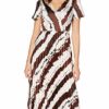 s.Oliver BLACK LABEL Midikleid im Batik-Look, Beige