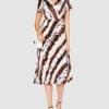 s.Oliver BLACK LABEL Midikleid im Batik-Look, Beige