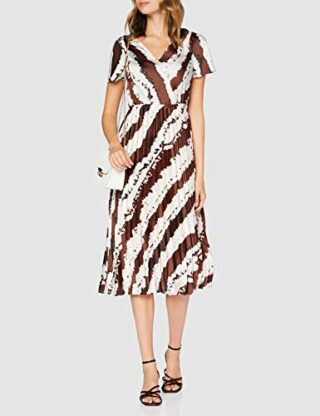 s.Oliver BLACK LABEL Midikleid im Batik-Look, Beige