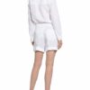 120%lino Leinenshorts Damen, Weiß