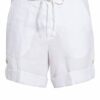 120%lino Leinenshorts Damen, Weiß