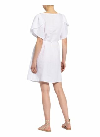 120%lino Strandkleid Damen, Weiß