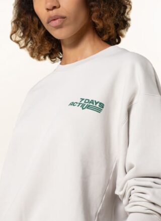 7 DAYS ACTIVE Monday Sweatshirt Damen, Grau