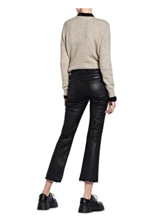 7 For All Mankind Ankle Boot Flared Leg Jeans Damen, Schwarz