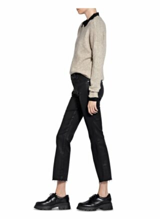 7 For All Mankind Ankle Boot Flared Leg Jeans Damen, Schwarz