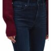 7 For All Mankind Aubrey Skinny Fit Flared Leg Jeans Damen, Blau